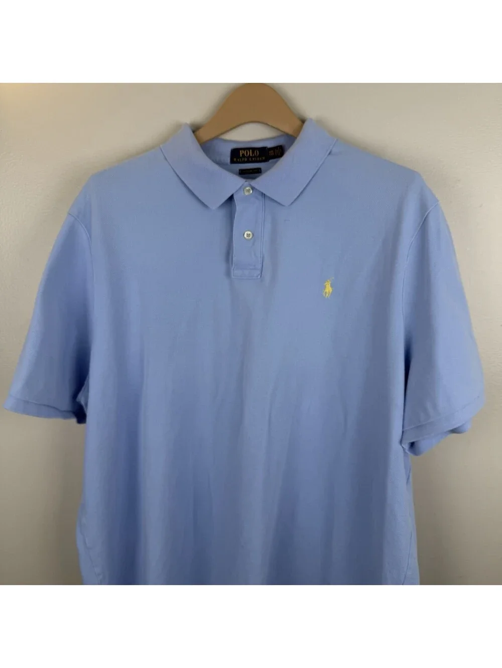 Polo Ralph Lauren Men XXL Classic Fit Blue Short Sleeve Polo Shirt Cotton Preppy